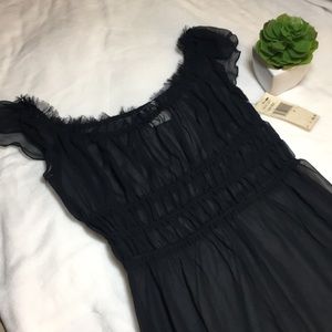 NWT A.B.S by Allen Schwartz Black Sheer Dress